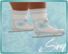 white snowflake skates