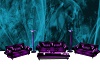 purple skull couch set