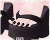 Black Wedge Flip Flops