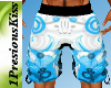 blue swirl swim shorts