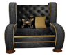 C.S Black and Gold Chair