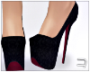 K" texture heels