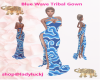 Blue Wave Tribal Gown