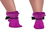 Purple socks w/black bow