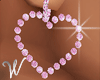 *W* Pink Heart Earrings