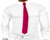 Shirt And Tie White Pink
