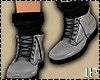Grey & Black Lace Boots