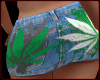 Weed jeans skirt
