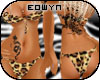 *E* cheetah bikini brown