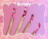 Pink Camo Nails