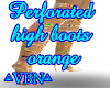 Orange high boots sexy