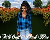 Fall Outfit Plaid Blue