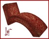 Red Paisley Chaise