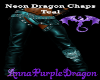 Neon Dragon Chaps-Teal
