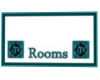 House Rooms Sign Teal