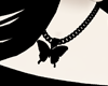 noir papillon collier