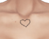 e. heart chest tattoo