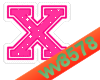 The letter X (Pink)