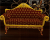 Gold/Maroon Sofa
