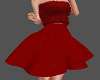 Red Fur Short Dress