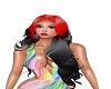 Long Black/Red hair
