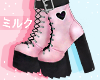 "A" Pink Boots