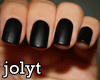 black  long nails