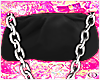 black chain pouch