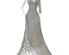 white glitter gown