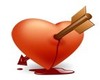Arrow Thru Heart Sticker