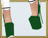 Green Diamante Heels