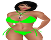 Neon green bikini top