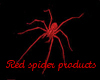 Red Web pillows & table
