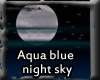 Aqua blue night sky