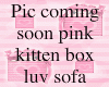 Pink Kitten Box Sofa