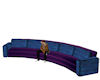 couch - purple and blue