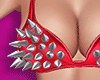 Spiked Bralette Red