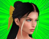 gold bow black hair