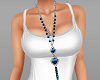 K blue long necklace