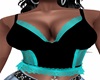 Black Teal Lace Tank