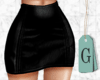 G. Leather Skirt Black