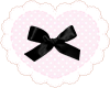 ♡ black bow clip