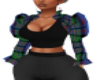 BLUE PLAID LAYER TOP