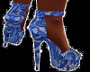 Sexy blue print heels