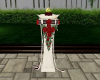 Red Flwr Wedding Candle