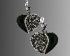 BlackOnyx Heart Earrings