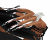 Blk & Wht Glam Nails