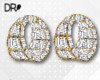 DR- Diamond gold hoops