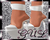 Satin White  Heels