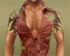 Brn silk Tropical shirt